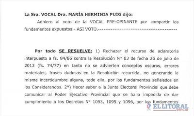 La Justicia resolvi� frenar las elecciones en 3 de Abril, San Isidro y Colonia Pando