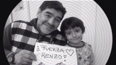 El mensaje de aliento que le envi� Maradona a Renzo en las redes sociales