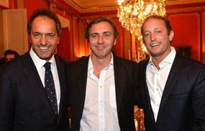 Ariel Notta junto a Daniel Scioli y Mart�n Insaurralde