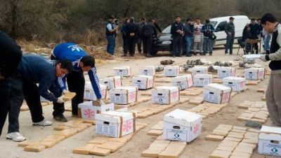 Sorpresivo hallazgo de casi una tonelada de marihuana