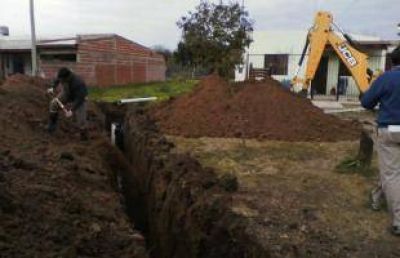 R�o Tala: Reanudaron obras de desag�es