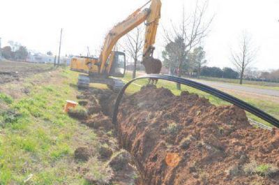 Tramo final de la obra de fibra �ptica en Gahan y Berdier