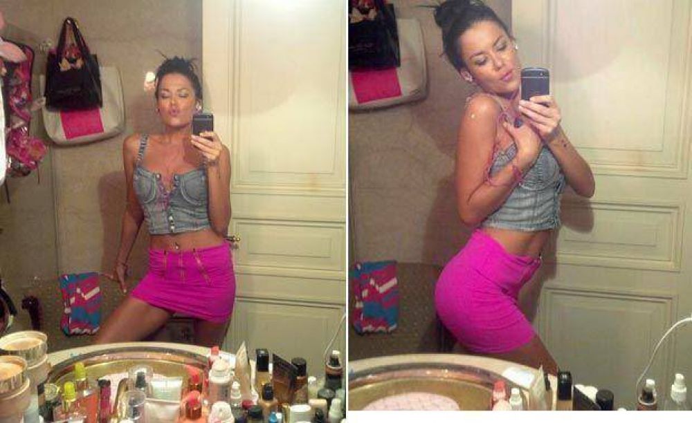 La sensual costumbre tuitera de Karina Jelinek: �autofotos sexies en el ba�o!