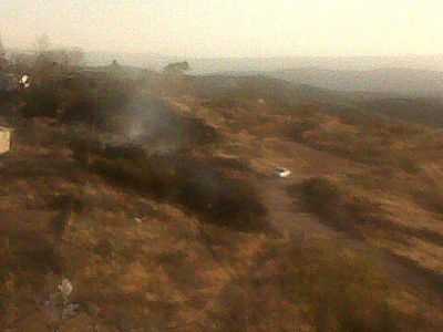 Combatieron un incendio que amenaz� casas en Carlos Paz