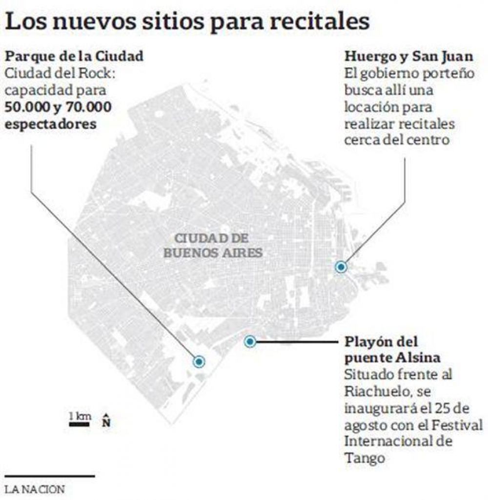 La Ciudad reubicar� los conciertos de la 9 de Julio en dos nuevos escenarios