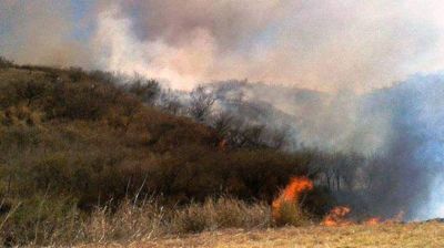 Incendio forestal en el departamento Totoral
