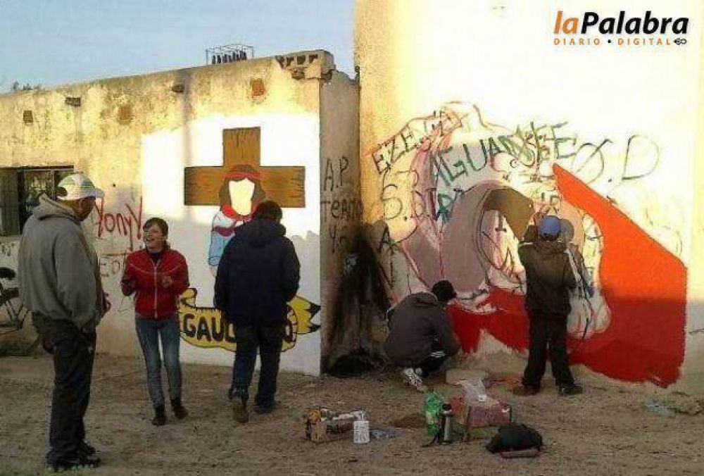 Patagones Intervenido: Pintan mural en el barrio Villa Rita