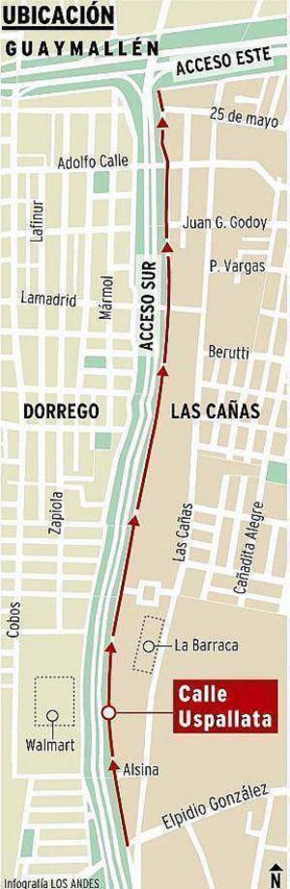 Calle lateral al Acceso Sur genera confusi�n entre los automovilistas