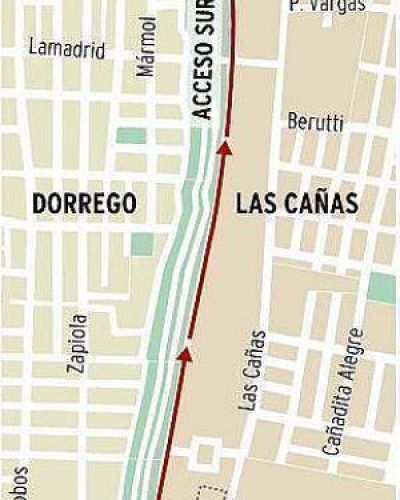 Calle lateral al Acceso Sur genera confusi�n entre los automovilistas