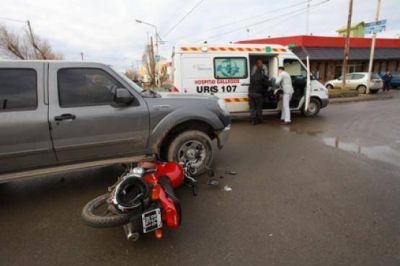 Motociclista herido tras fuerte accidente de tr�nsito