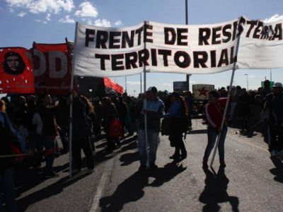 Corte piquetero en autopista