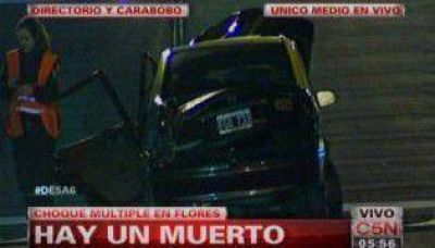 Choque en Flores: auto a 150 km/h atropell� y mat� a taxista