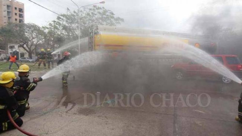 Realizaron el simulacro de derrame de combustible e incendio en Resistencia