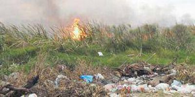 Quema de basura termin� en un incendio