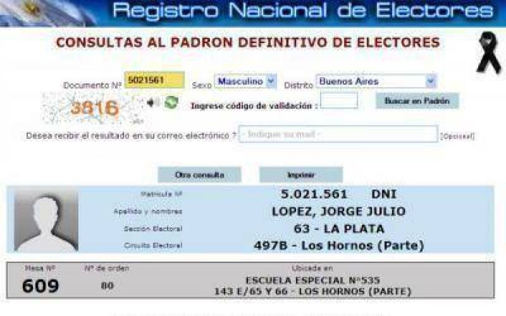Elecciones 2013: Denuncian que en los padrones figuran personas desaparecidas
