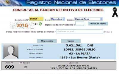 Elecciones 2013: Denuncian que en los padrones figuran personas desaparecidas