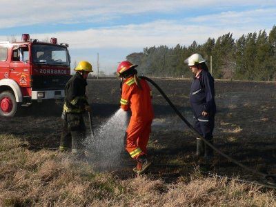 BOMBEROS INTERVINO EN IMPORTANTE INCENDIO DE CAMPO