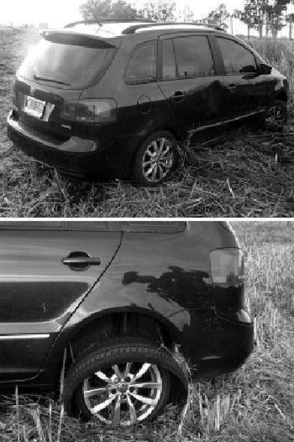 Se despist� un auto en la Ruta 5