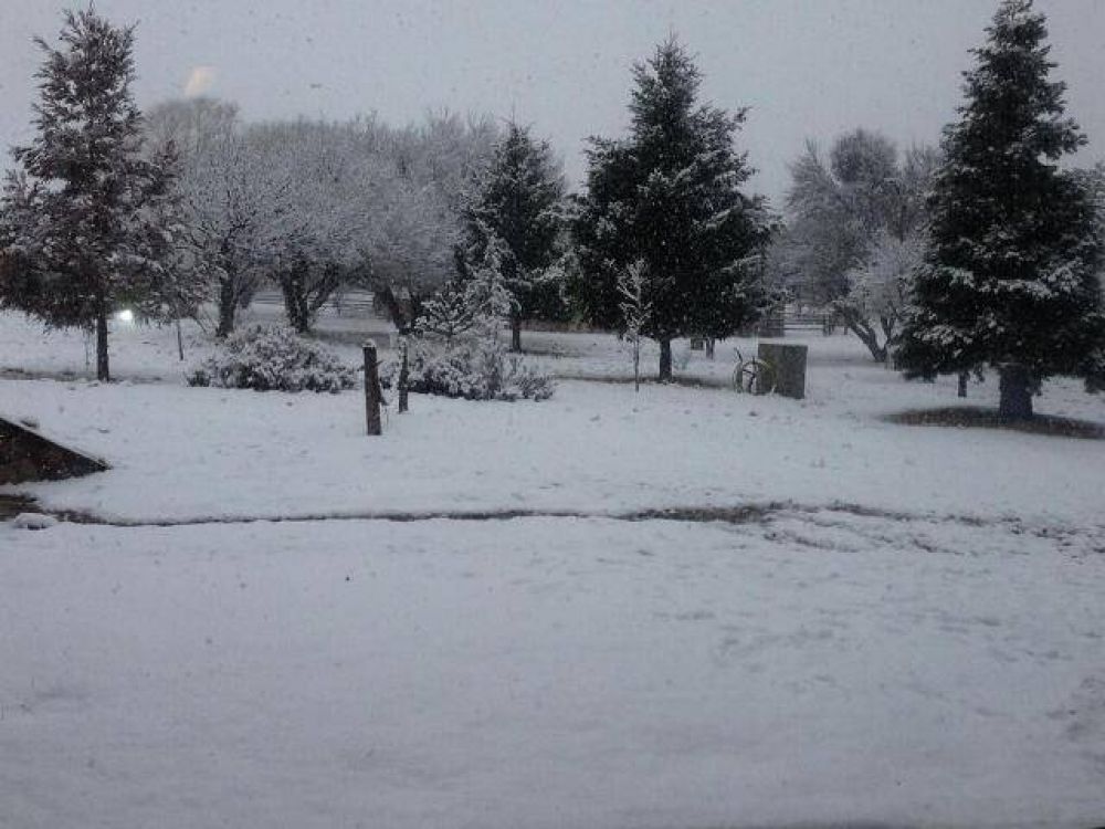 Nieve en la zona serrana de San Luis