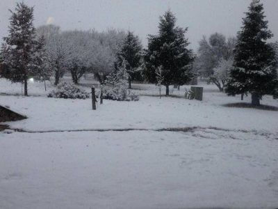 Nieve en la zona serrana de San Luis