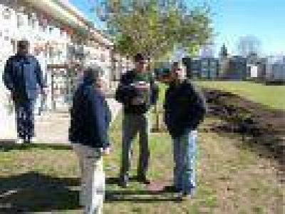 El Intendente Municipal de Roque P�rez visit� obras en realizaci�n
