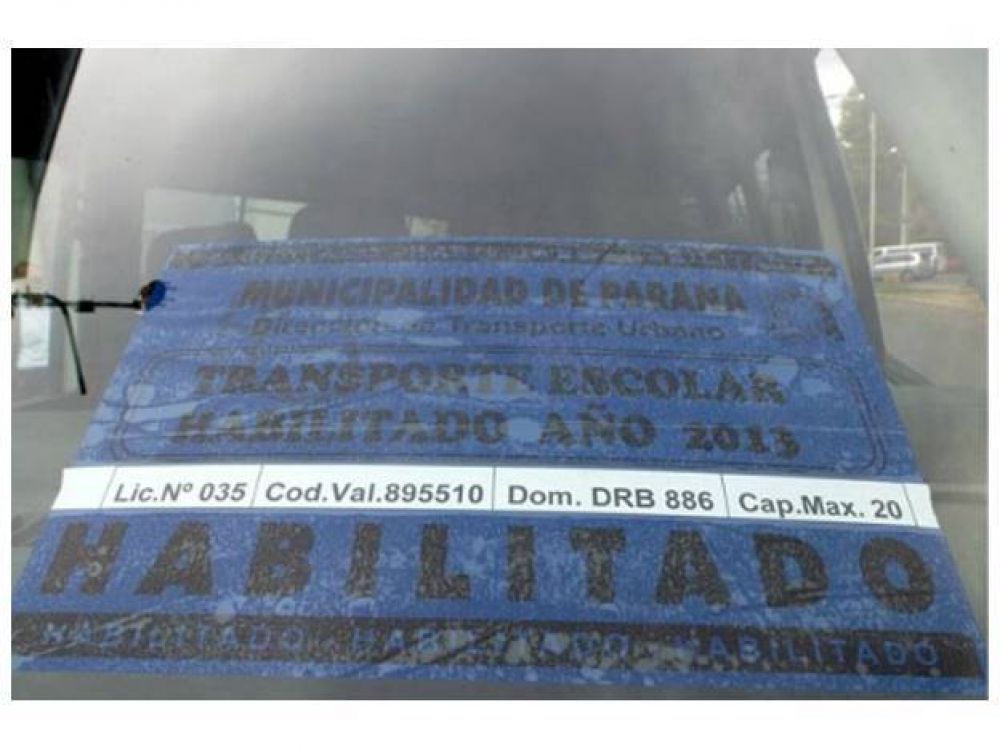 Son nueve los transportes escolares que circulan sin habilitaci�n