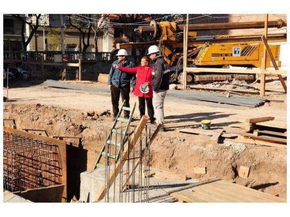 Se prepara la estructura para la nueva escuela secundaria Del Centenario