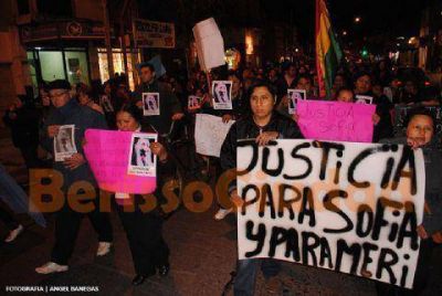 Marcha por la p�rdida de Sof�a, la beba de Mery Vidal