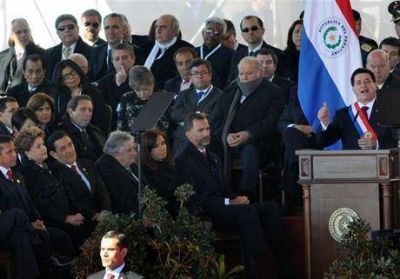 Cartes asumi� la presidencia con gui�os a los l�deres del Mercosur