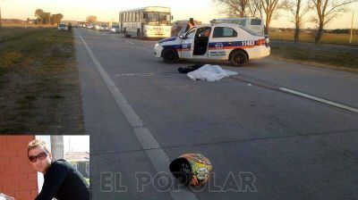 Muri� un motociclista en un accidente sobre la ruta 226
