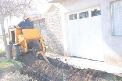 Con buen ritmo avanza la obra de gas natural en el barrio Bicentenario