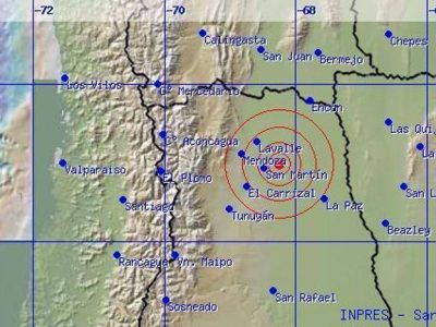 Un temblor de 3.8 grados sacudi� Mendoza este s�bado