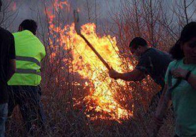 Susto entre vecinos de Valentina Sur por el incendio de pastizales 