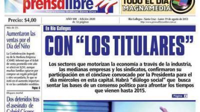 La sugestiva tapa del diario de L�zaro B�ez, a la espera de Cristina