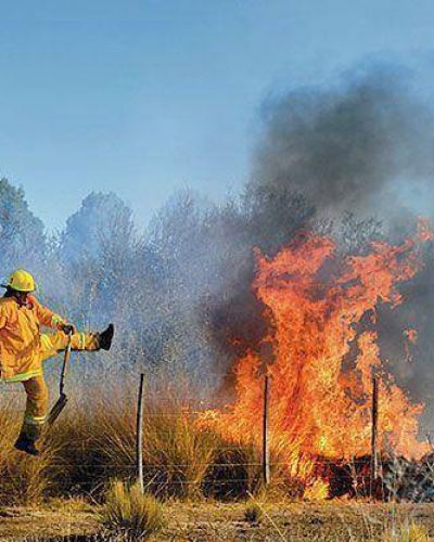 Cinco incendios de pastizales en pocas horas