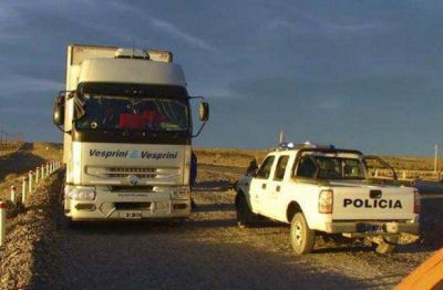 Roban un cami�n fueguino con 400 televisores en Santa Cruz