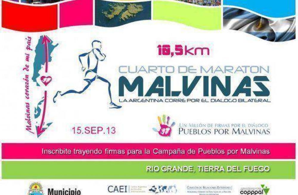 Con mucha expectativa, ya se inscribe para la marat�n �Malvinas: Coraz�n de mi Pa�s�