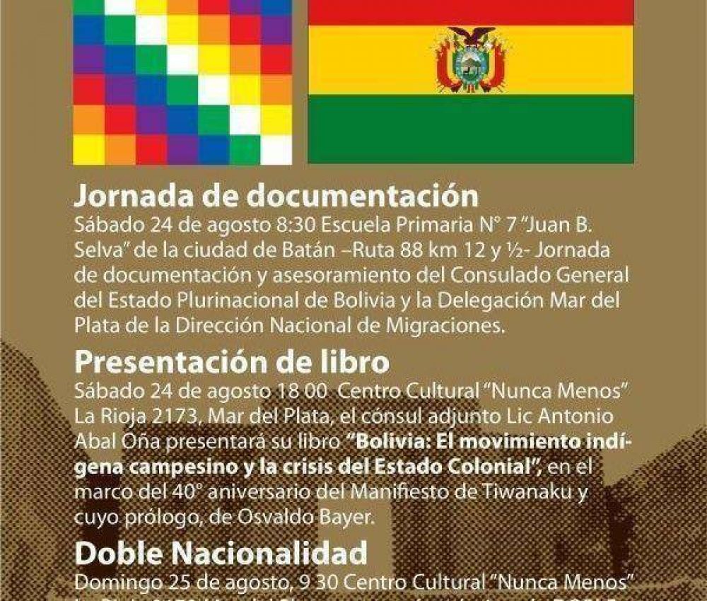 Consulado M�vil de Bolivia har� una jornada de Documentaci�n