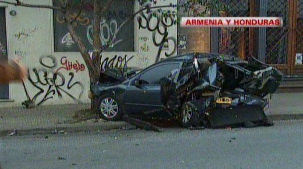 Triple choque en pleno Palermo