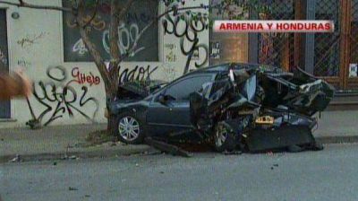 Triple choque en pleno Palermo