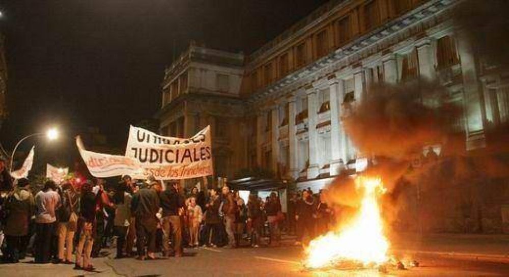 Toma y paro de Judiciales