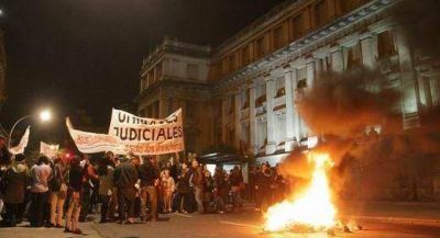 Toma y paro de Judiciales