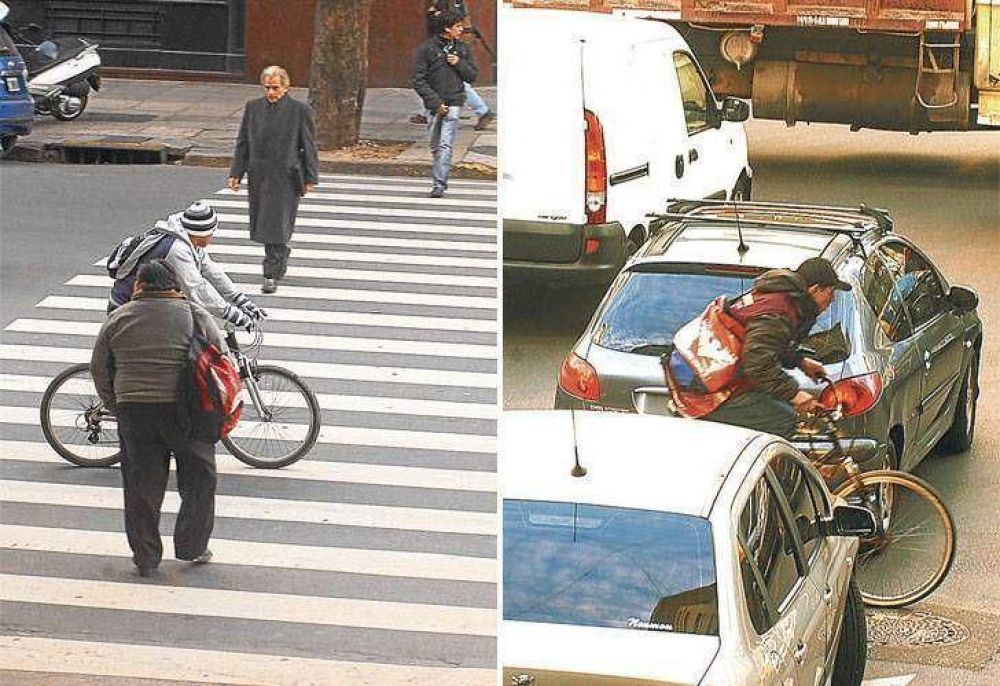 Siete de cada diez ciclistas no respetan los sem�foros en rojo