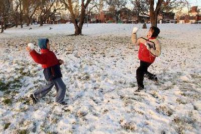 La nieve cubri� de blanco Viedma y Patagones