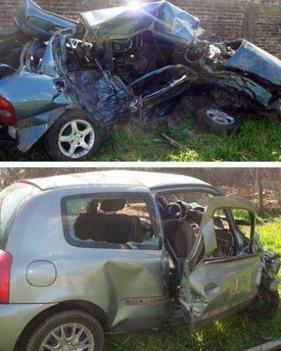 Seis muertos en choque frontal de autos