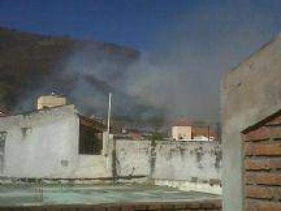 Incendio en el Cerro de la Virgen en Salta
