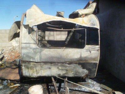 Incendio y explosi�n en una obra en construcci�n