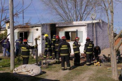 Se quem� parte de una vivienda