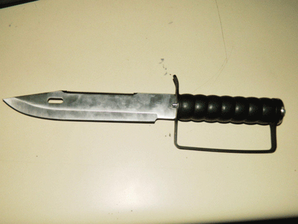 Amenaz� con una cuchilla a su compa�ero a que tome dos litros de vino 