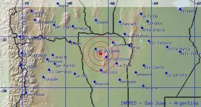 Leve sismo entre Las Quijadas y La Carolina